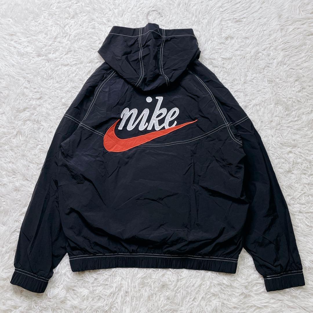 美品✨ NIKE ナイキ アノラックパーカー ナイロンジャケット S ブラック