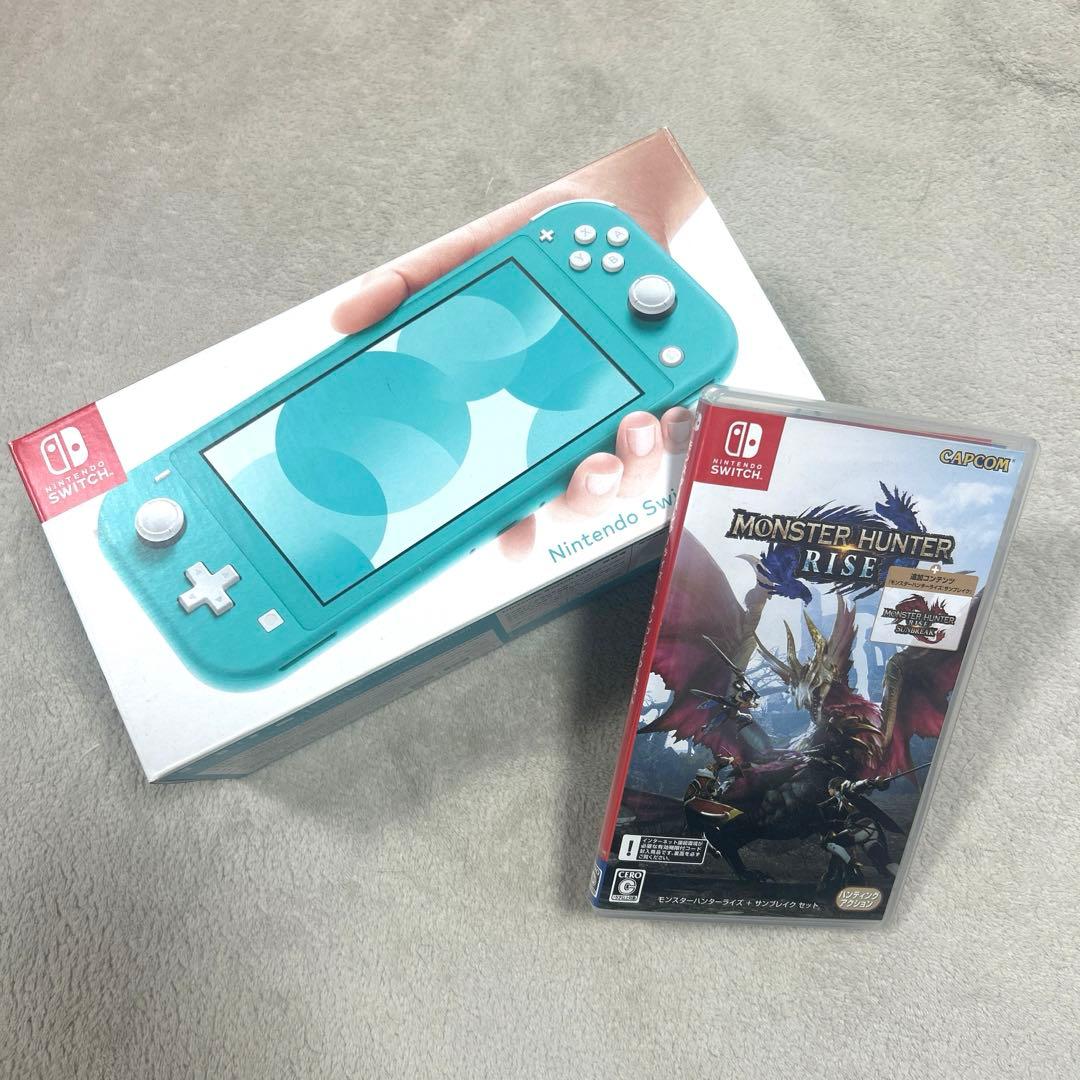 Nintendo Switch Lite ターコイズとモンスターハンターライズ
