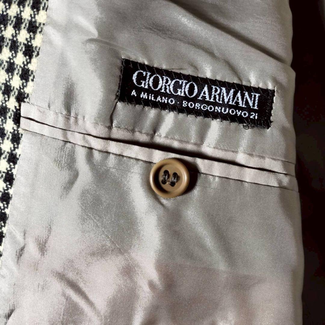 ジョルジオアルマーニNUOVO21 チェック柄 テーラードジャケット3B ウール