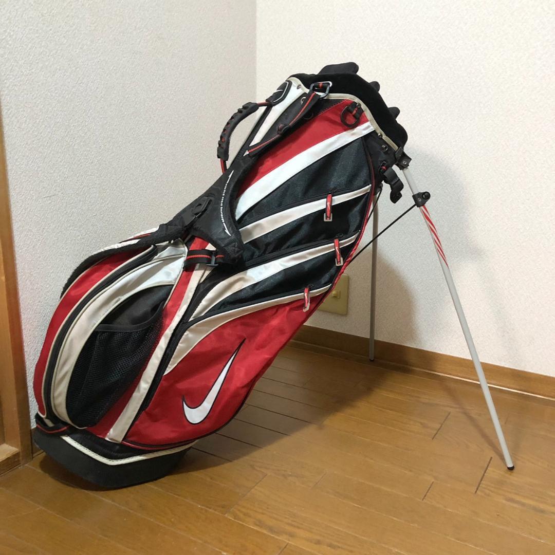 【希少】 NIKE ナイキ ゴルフ キャディバッグ スタンド型 6分割 レッド