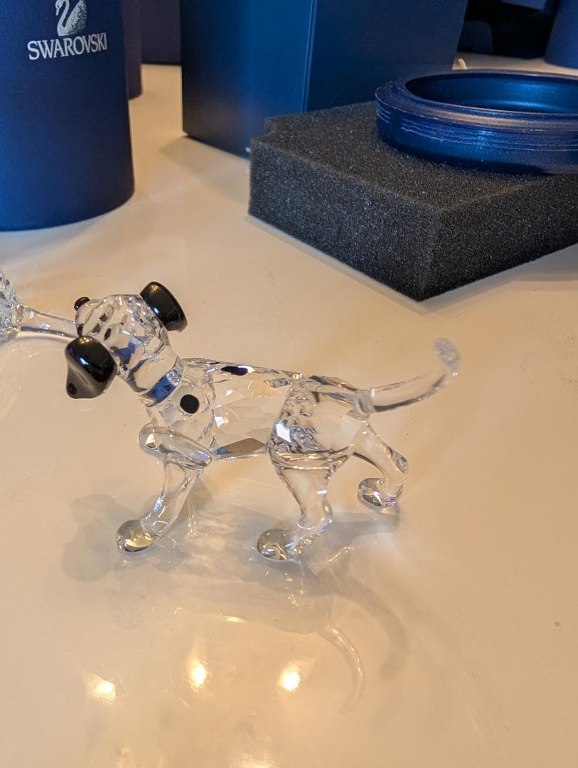 スワロフスキー置物ダルメシアン親子