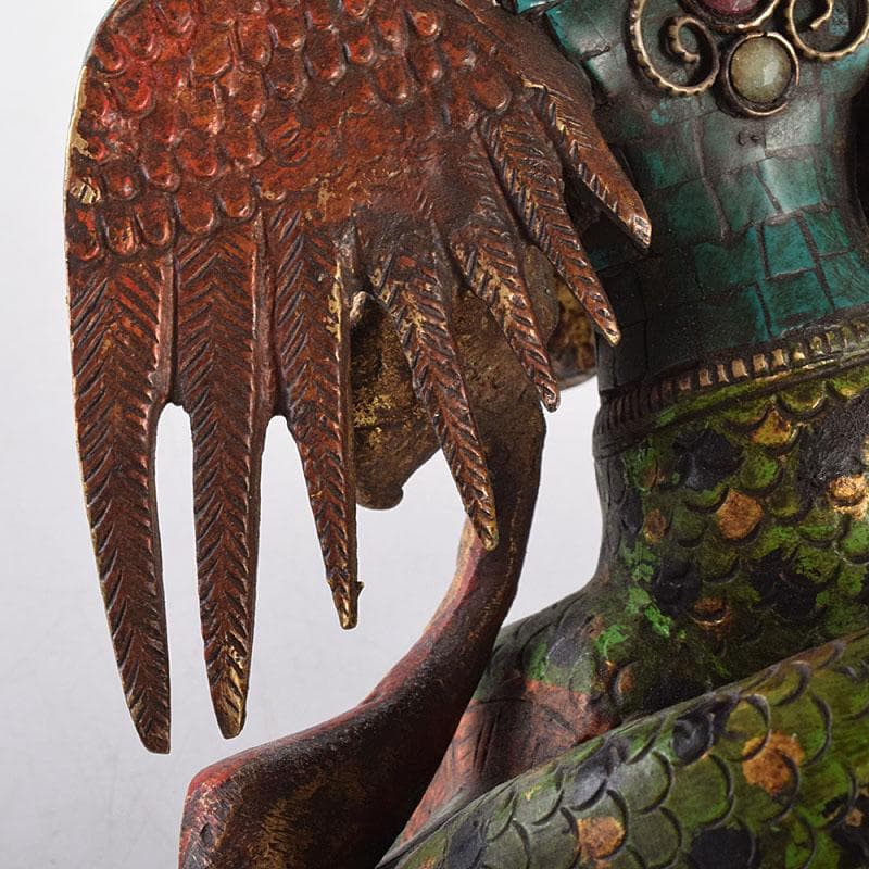 仏教美術　古銅鍍金彩色　彩繪描金嵌寶石　チベット仏　仏像　置物　V　8118