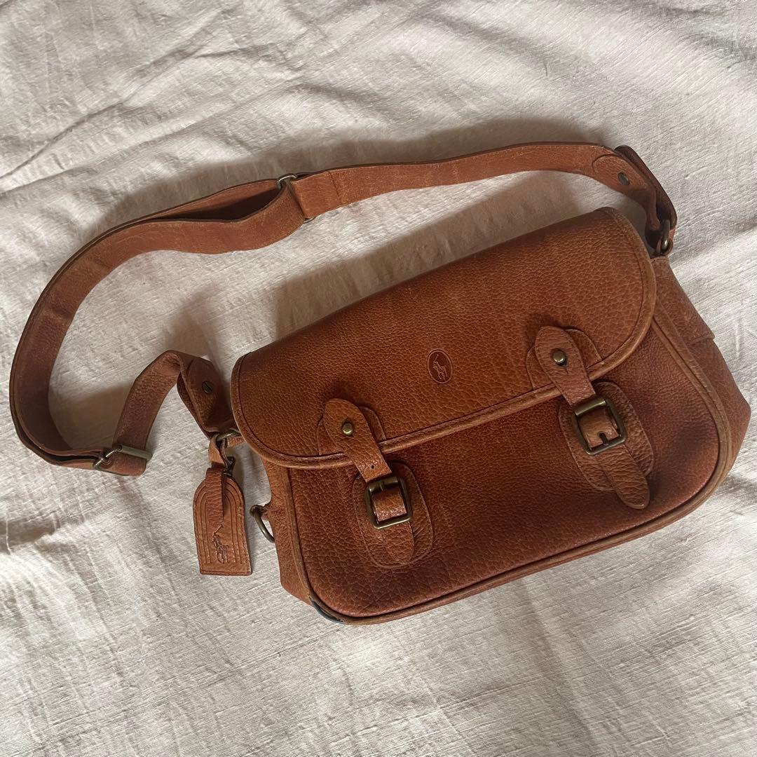 【Ralph Lauren】90'vintage レザーショルダーバッグ
