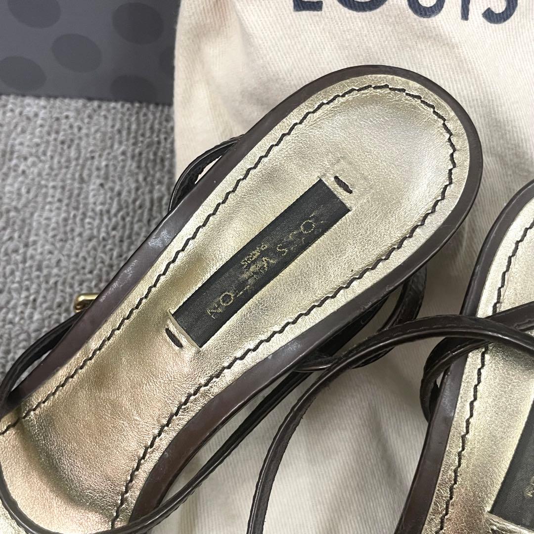 ルイヴィトン　サンダル　ダミエ　36/5 23.5 靴底補修済 滑り止め加工