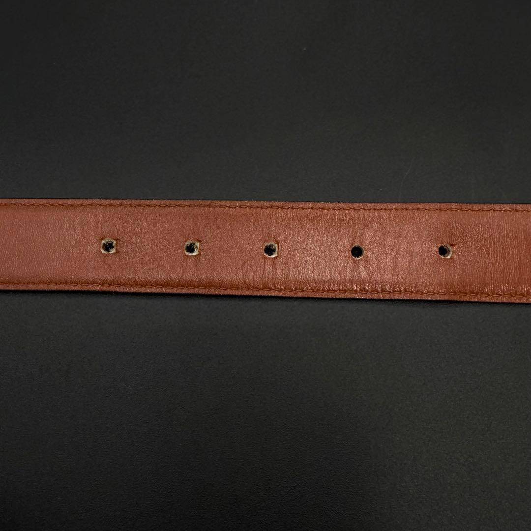 CELINE ブラウン ベルト ゴールドバックル　レザー　刻印あり　イタリア製