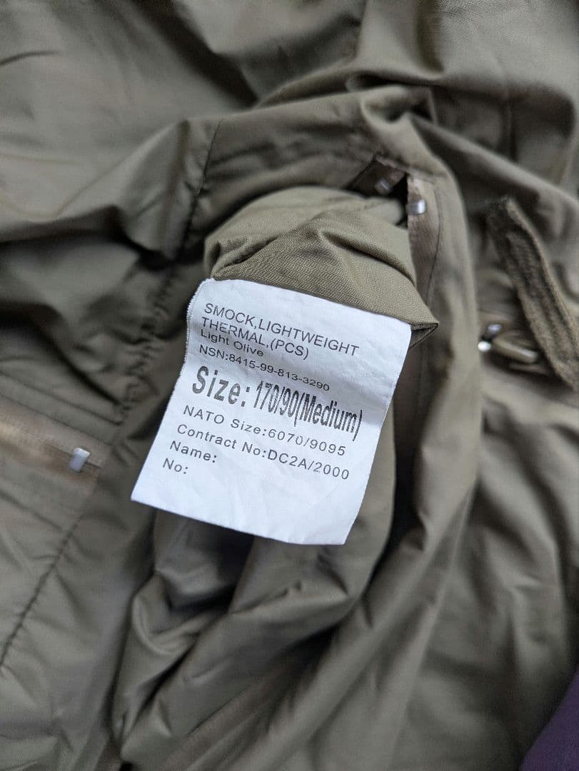 美品イギリス軍 PCS Thermal Smock サーマルスモック M