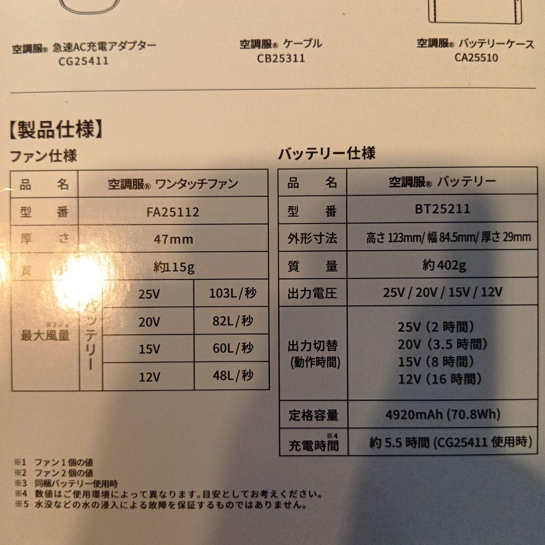 空調服用ファンセット 25V 103L/秒
