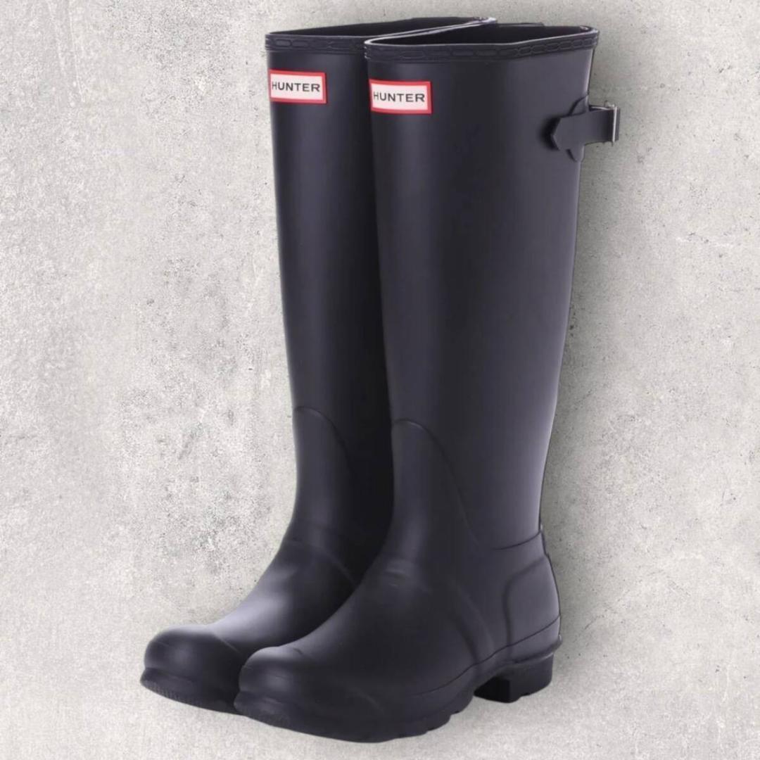 新品未使用 ハンター レインブーツ オリジナルトールブーツ ブラック 24cm