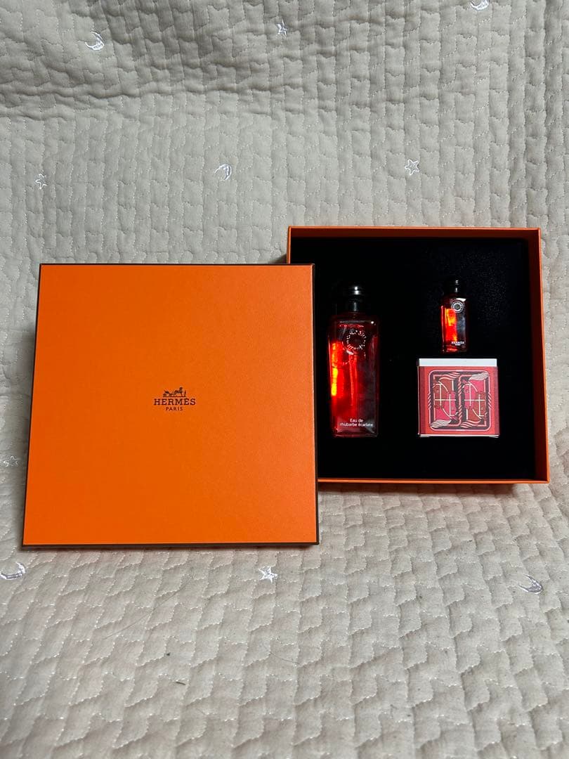HERMES コロン エルメス オードゥ ルバーブ エカルラット 石鹸 セット