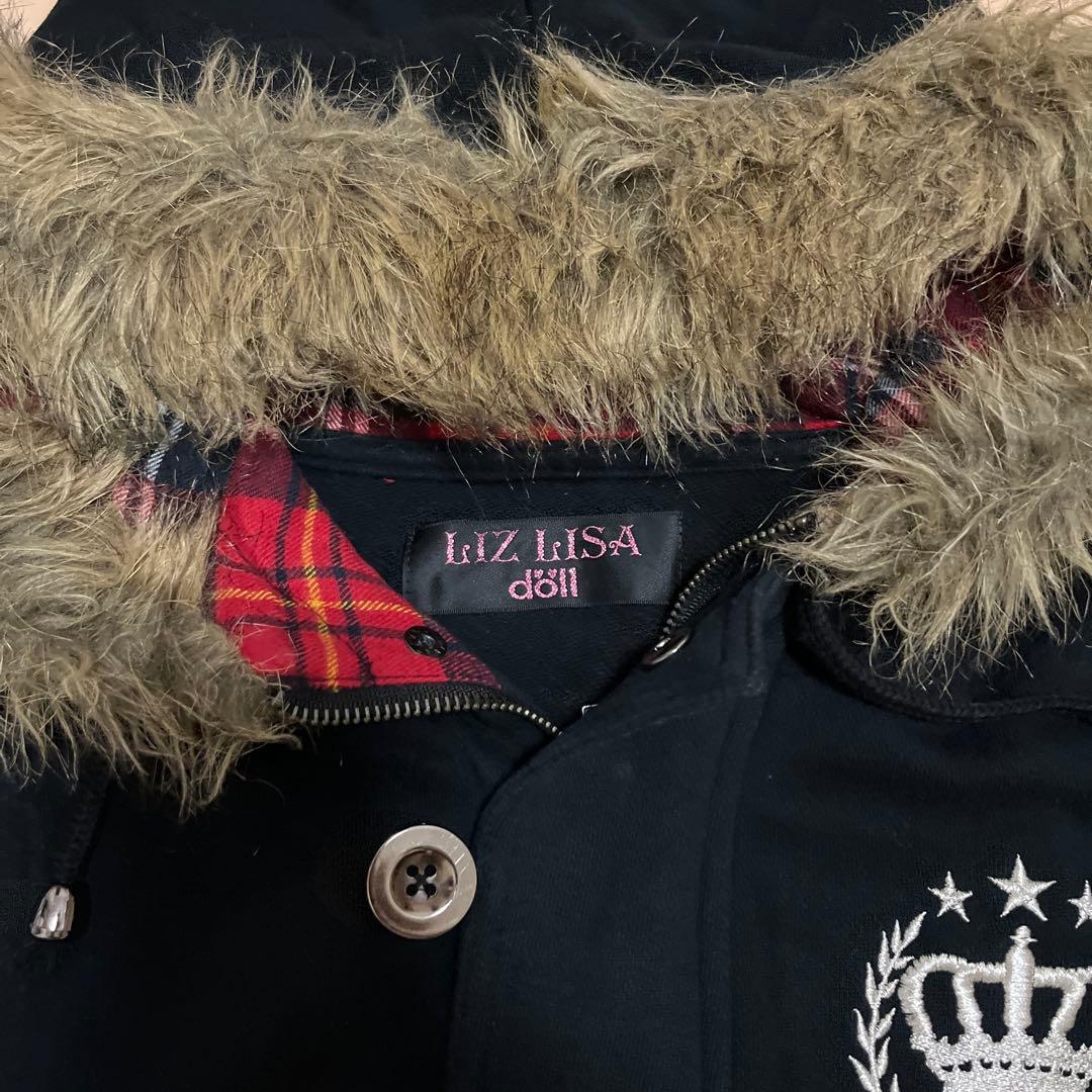 当時物LIZLISAdollファーダッフルパーカー平成女児ギャルy2kグランジ姫