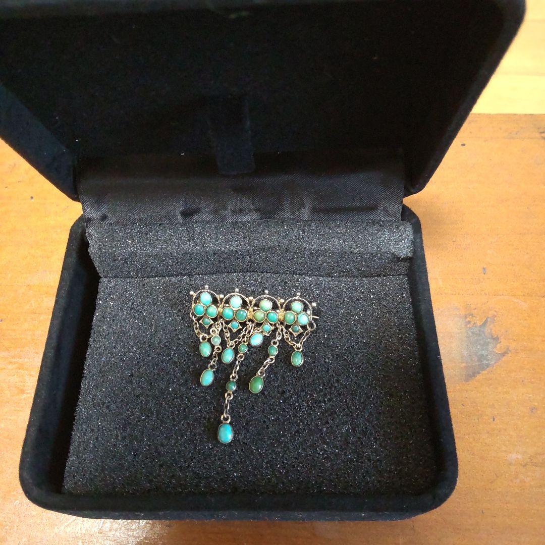 M*i様 アニーズ　アンティーク　トルコ石　ブローチ