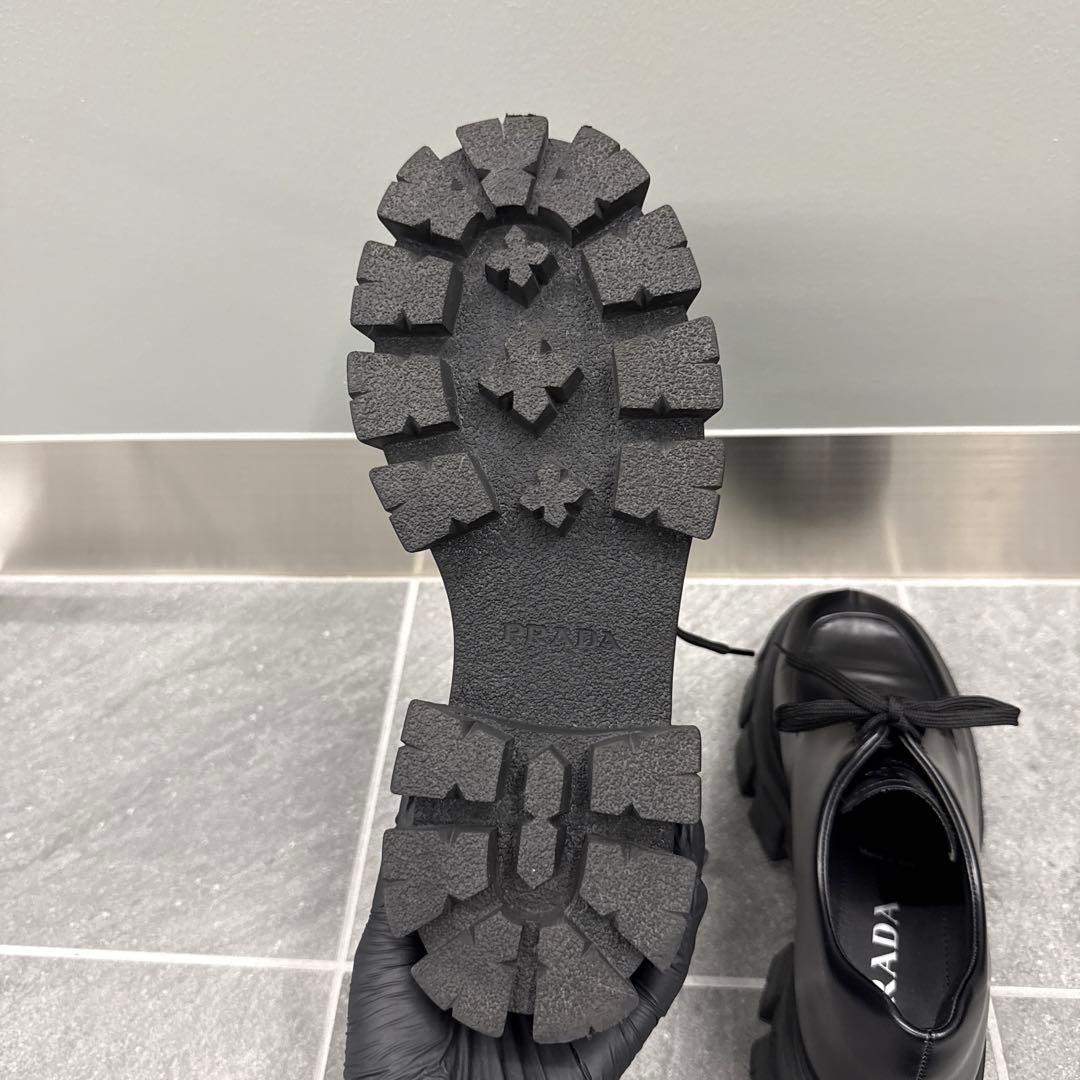 PRADA モノリスレースアップシューズ レザー 25.5cm