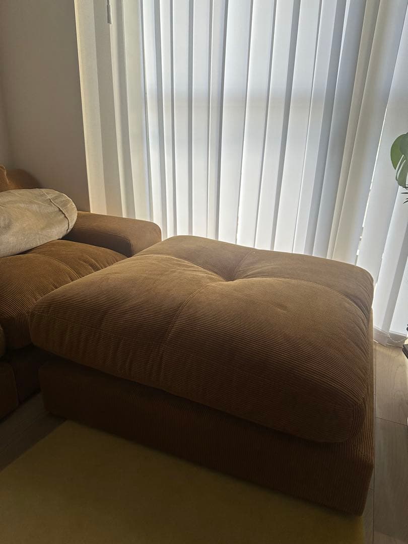 コーデュロイ　オットマン　スツール　新品未使用