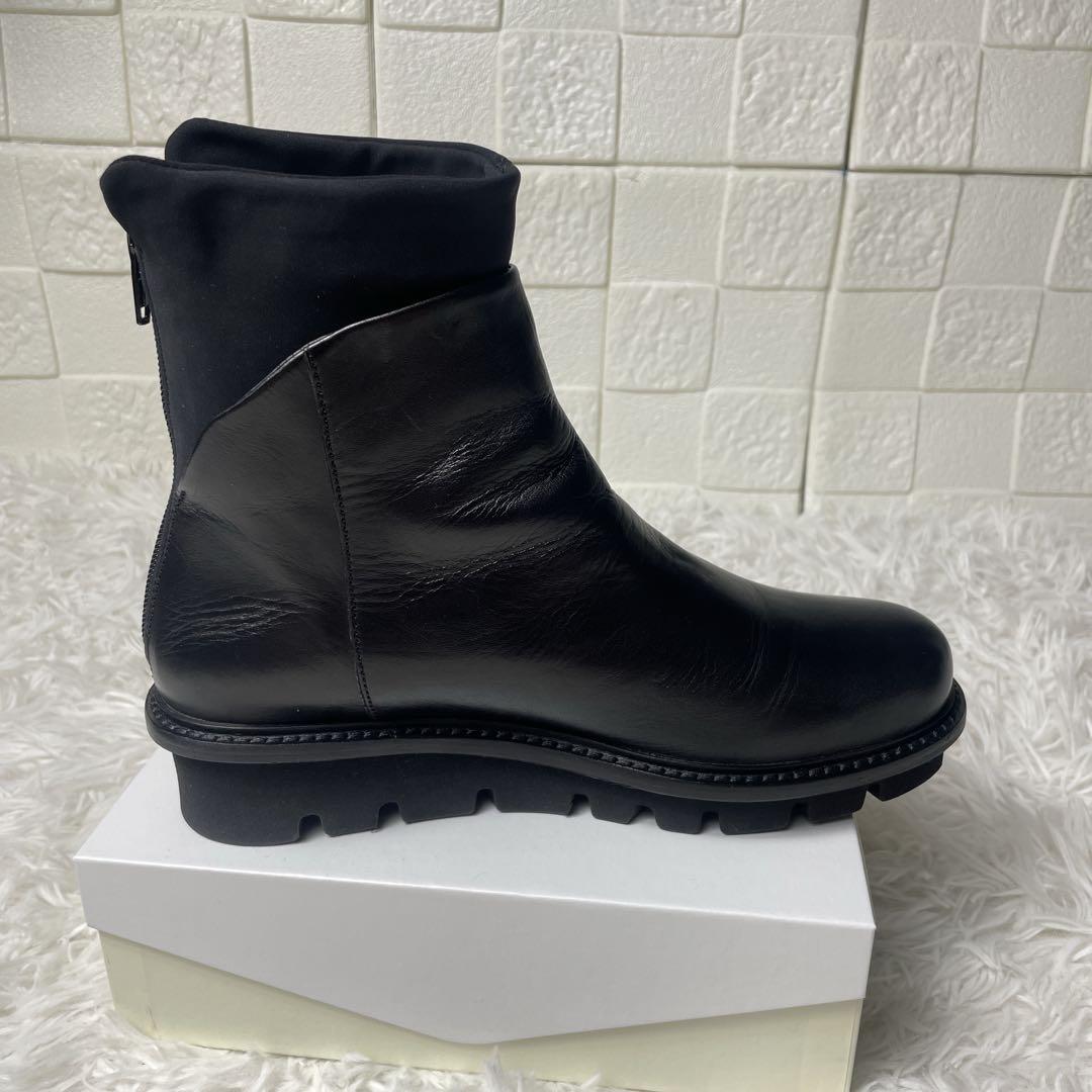 未使用級✨パトリシアボンファンティ　ソックスブーツ　バックジップ　37 レザー