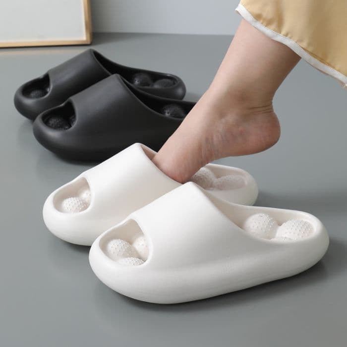 ［新品 人気No1］健康サンダル 足ツボ クッション ブラック 23-23.5