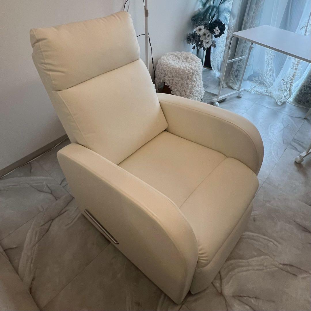 目立った傷汚れ無し美品セブンビューティ コンパクトリクライニングチェアカバー付き