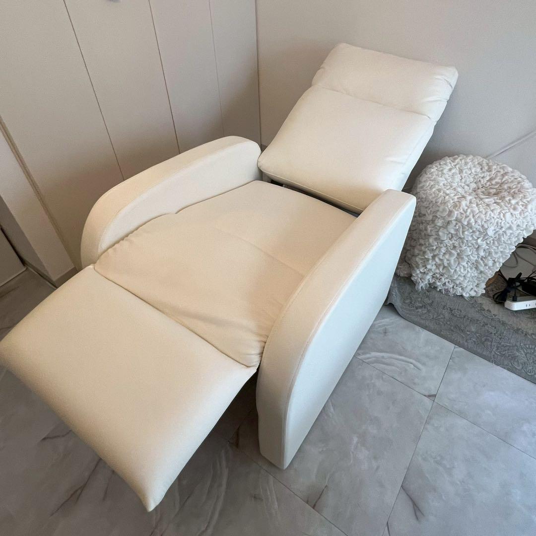 目立った傷汚れ無し美品セブンビューティ コンパクトリクライニングチェアカバー付き