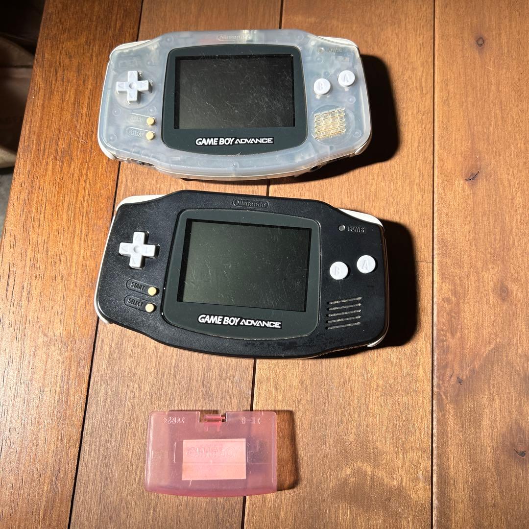 ゲームボーイアドバンス　クリア　ブラック　電池カバー　ジャンク品