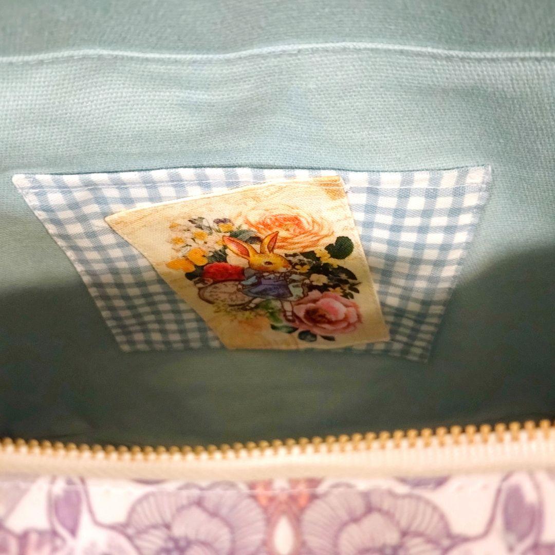 専用☆大きめ 上マチファスナートート＆ ポーチ☆ ジョリーフルール