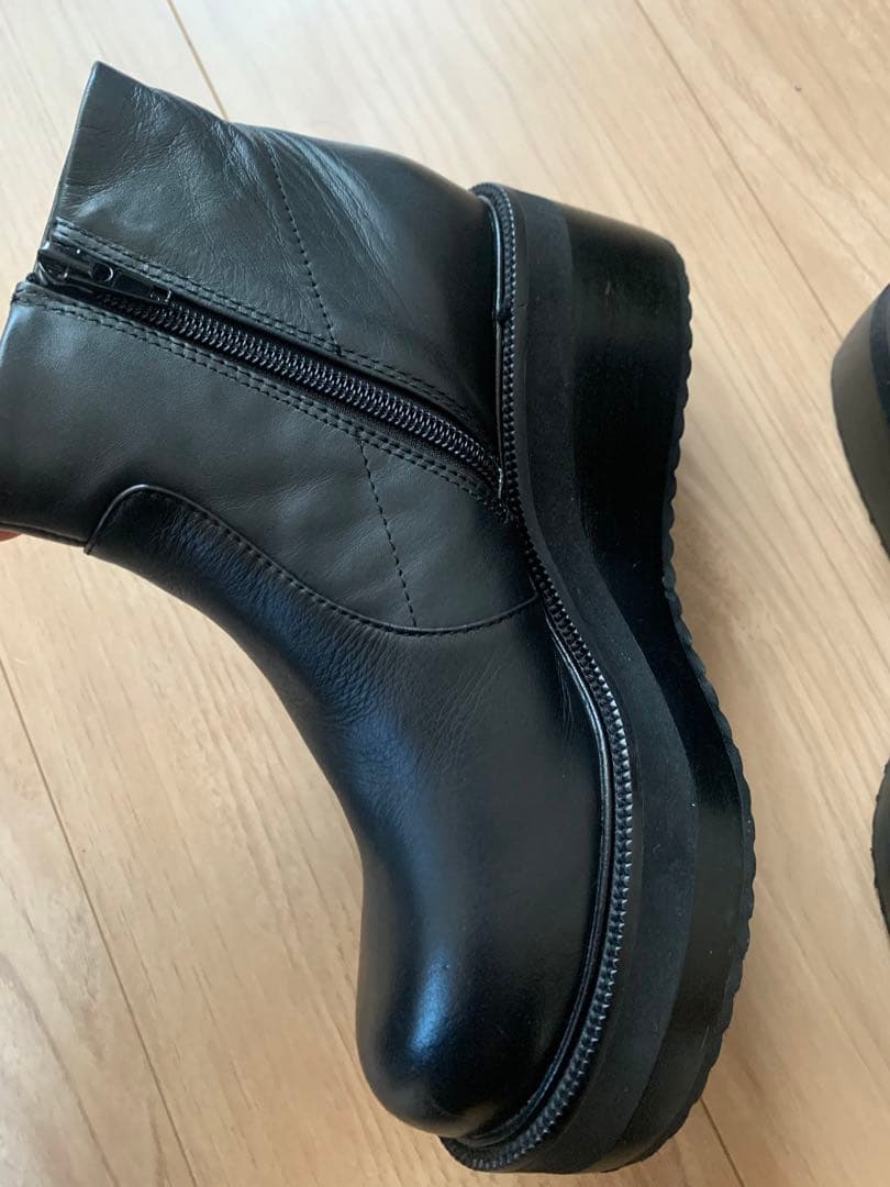 ENFOLD エンフォルド 厚底サイドジップ ブーツ ブラック