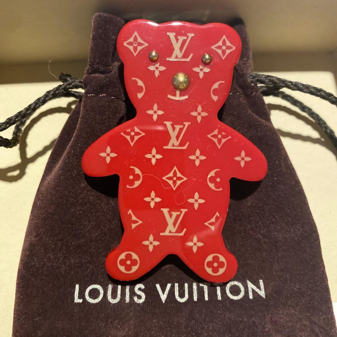 ルイヴィトン LOUIS VUITTON モノグラム テディベアくまさんブローチ