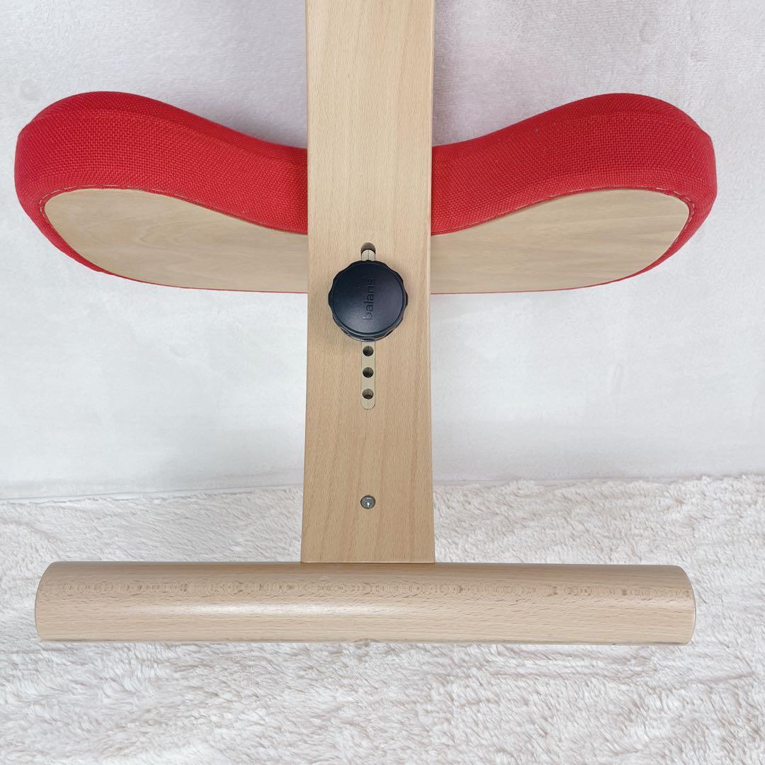 極美品✨サカモトハウス バランスチェア イージー 学習椅子 姿勢矯正 レッド　赤