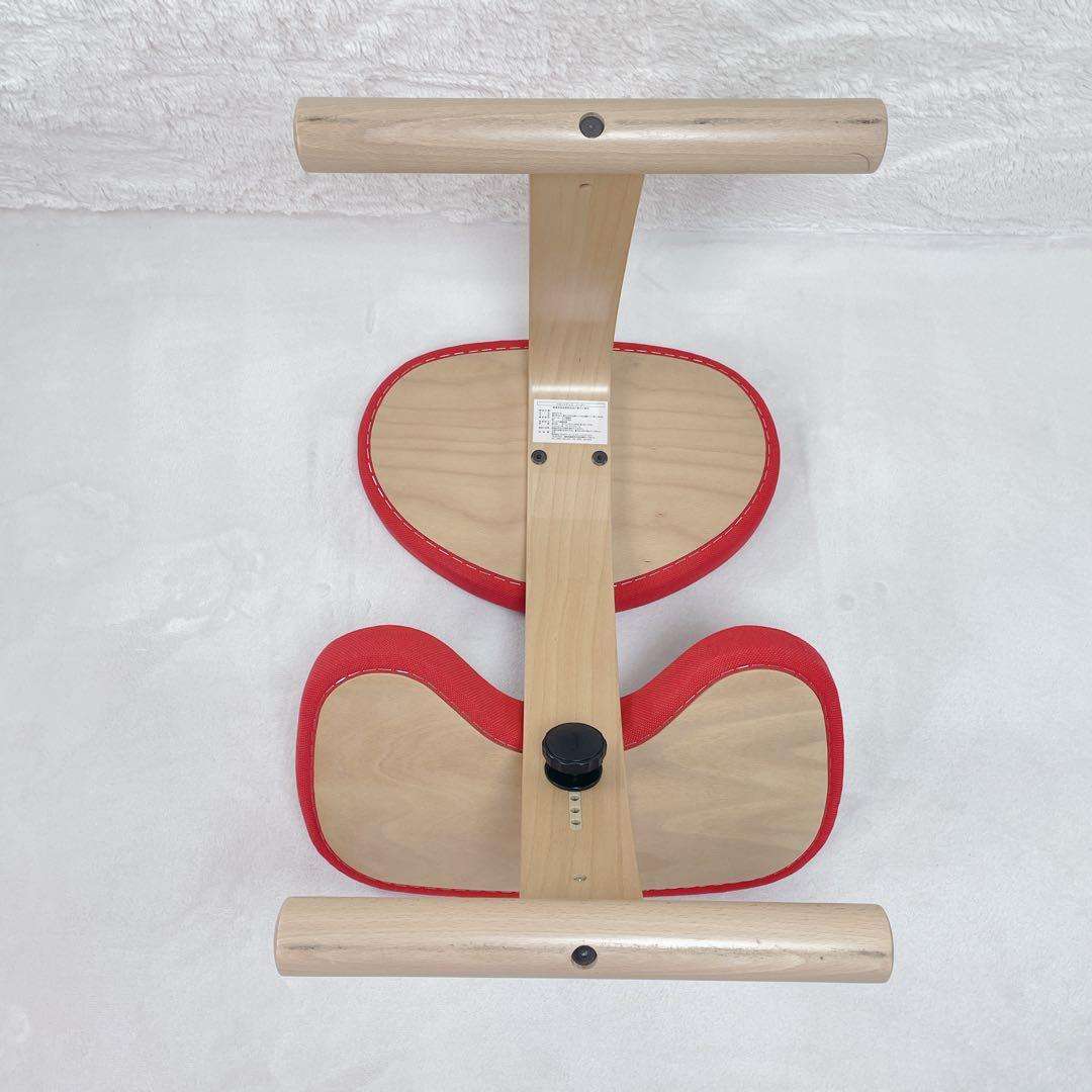 極美品✨サカモトハウス バランスチェア イージー 学習椅子 姿勢矯正 レッド　赤