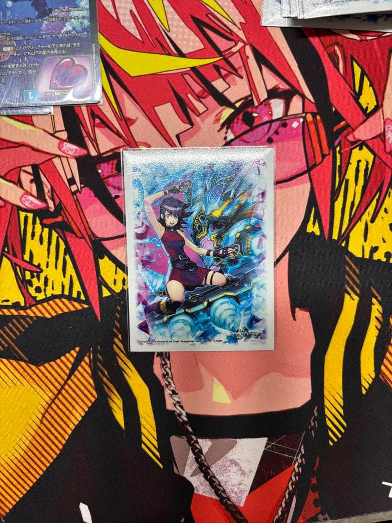 青単サイバー　デッキ　調整パーツ＋スリーブ付き