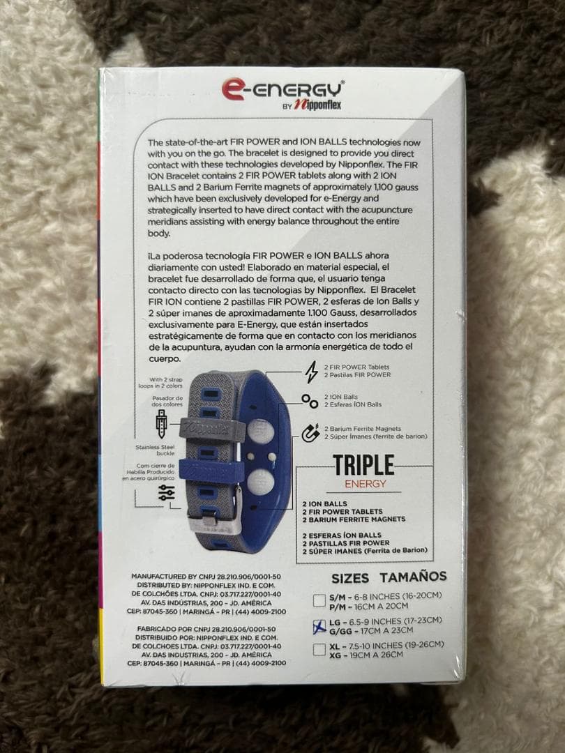 FIR ION ブレスレット by NIPPONFLEX グレー/ピンク