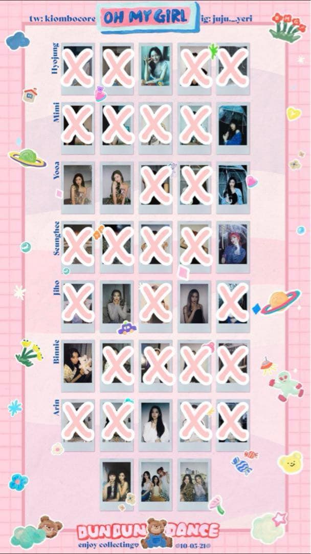 OH MY GIRL DUN DUN DANCE トレカ ポラロイド セット