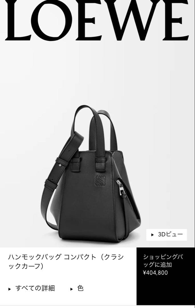 LOEWE ハンモックバッグ コンパクト