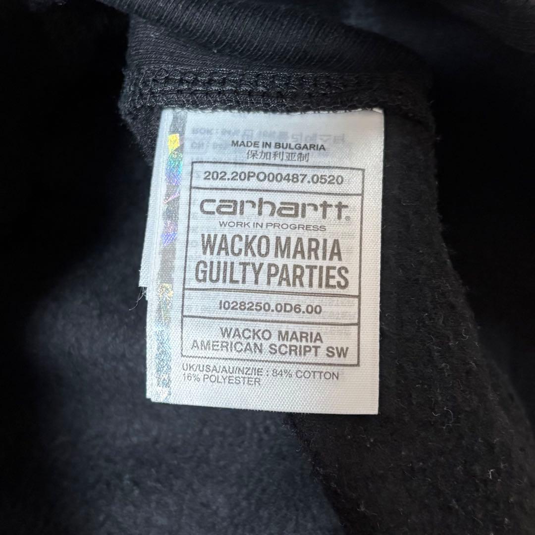 carhartt wakomaria コラボ スウェット トレーナー ブラック