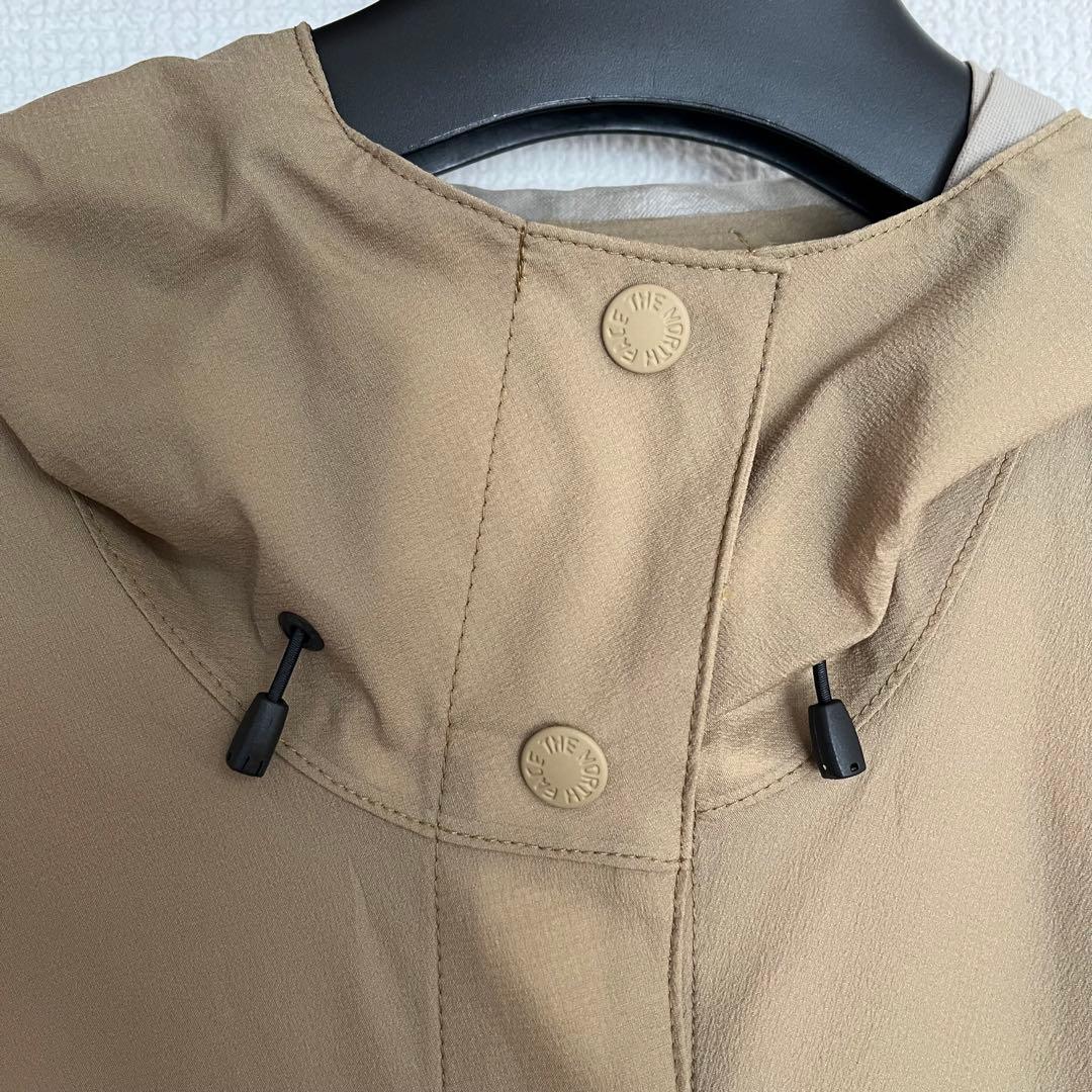 THE NORTH FACE フード付きロングレインコート ベージュ S