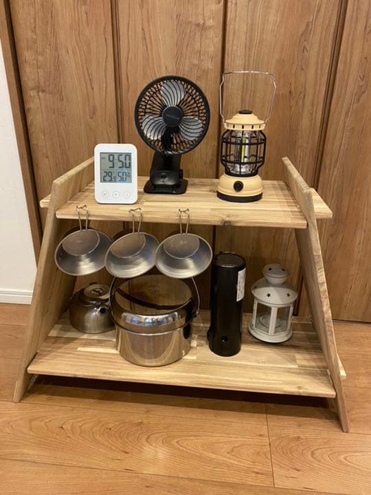 アウトドアラック　木製　組立式