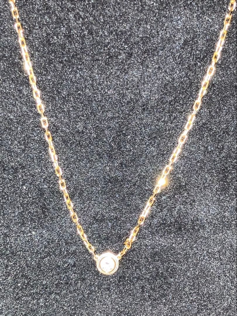 【美品】カルティエ　ダムール　ネックレス　ピンクゴールドSM