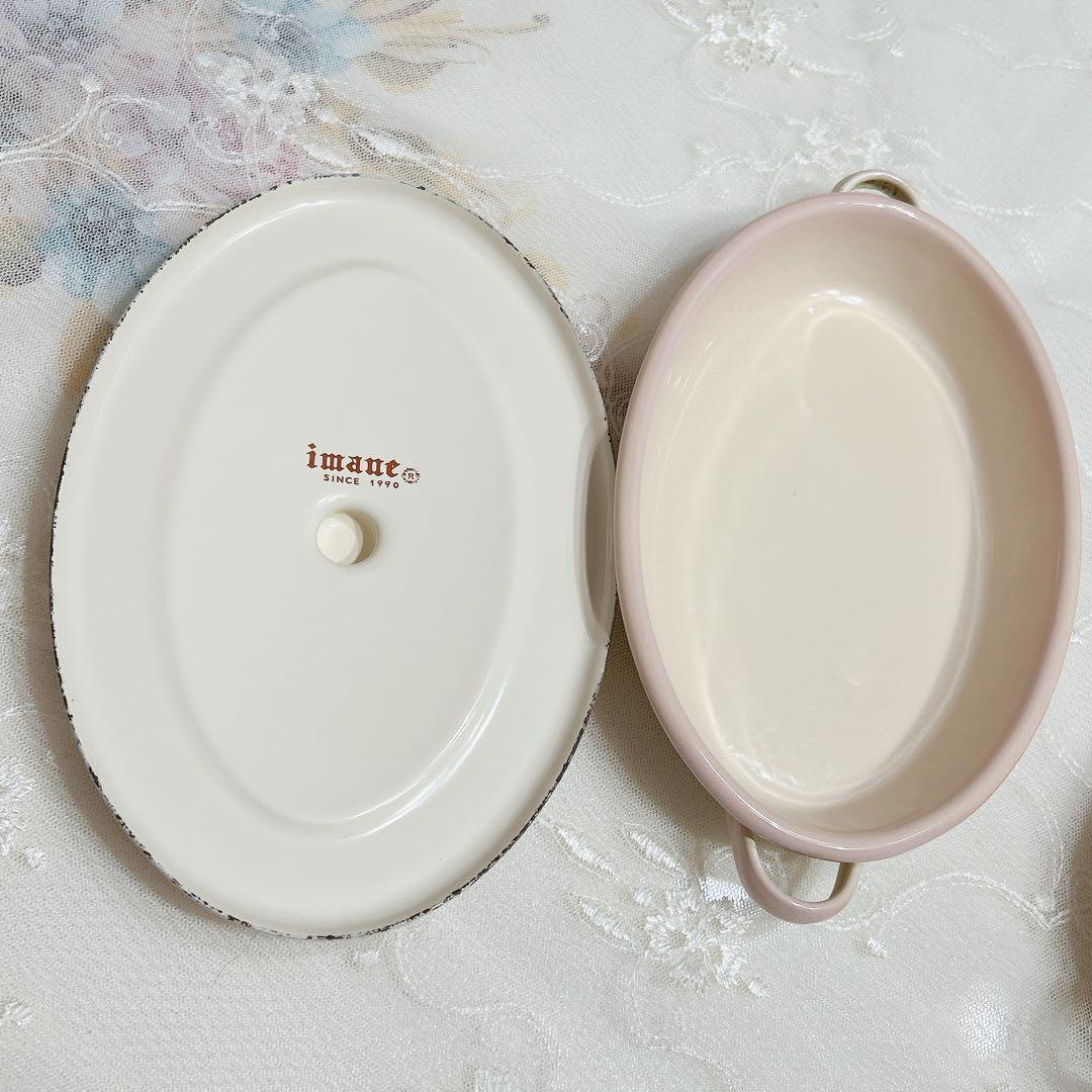 imane 琺瑯 ミニチュアキャセ3点セット / イマン マニー 薔薇雑貨