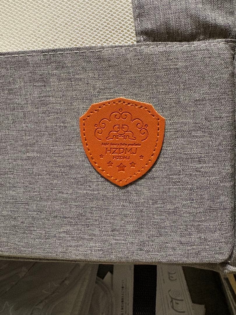 HZDMJ ベビーベッド 折りたたみ　グレー