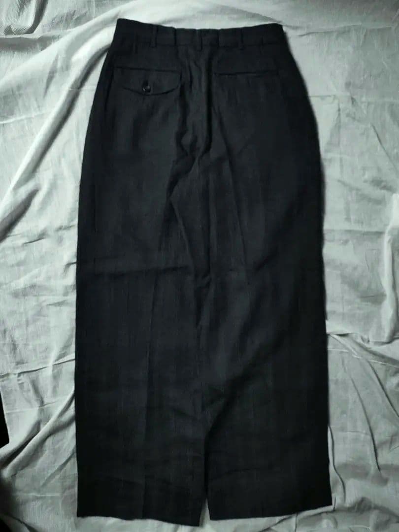 80s コムデギャルソンオム　多重ステッチスラックス　ワイド　リネン　サンプル