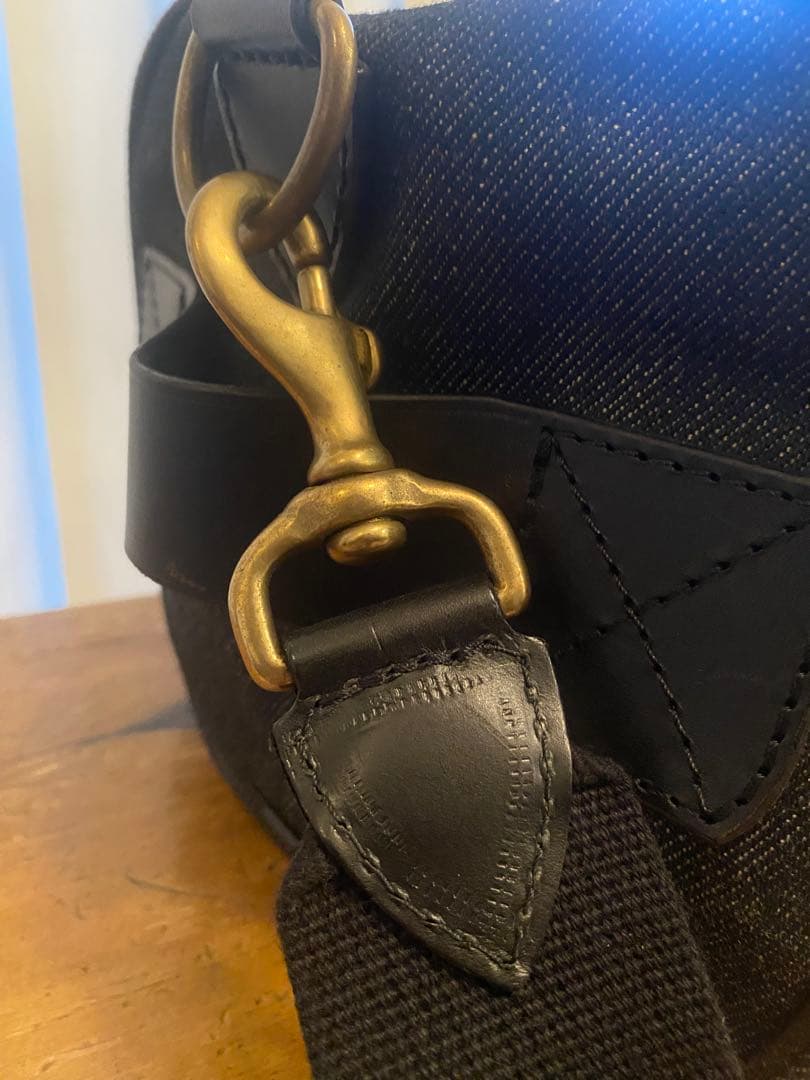 21oz 黒鎧デニムダッフルバッグ