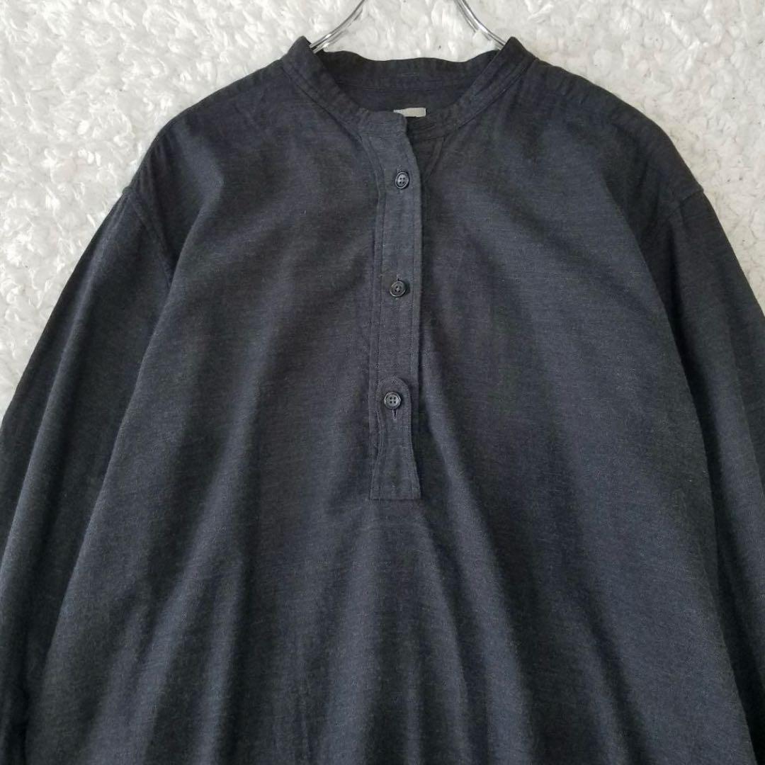 美品✨マーガレットハウエル バンドカラーシャツワンピース ハーフボタン ロング