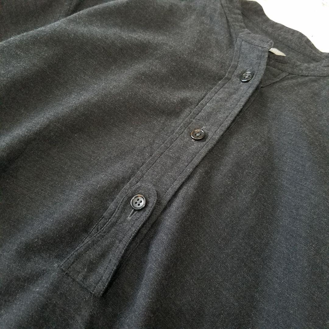 美品✨マーガレットハウエル バンドカラーシャツワンピース ハーフボタン ロング