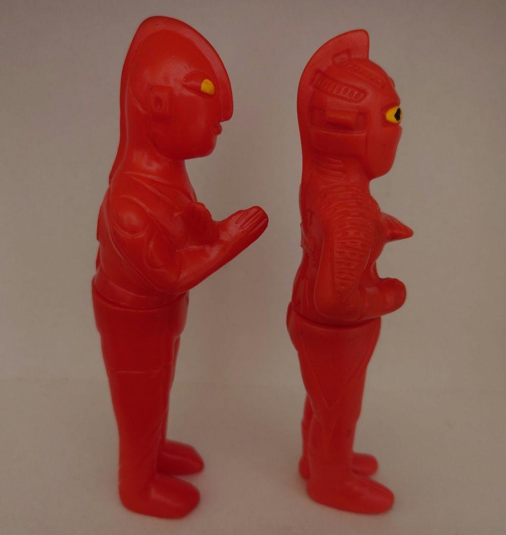 【当時物】【希少】【ブルマァク 】ウルトラマン&ウルトラセブン☆赤成型ミニソフビ