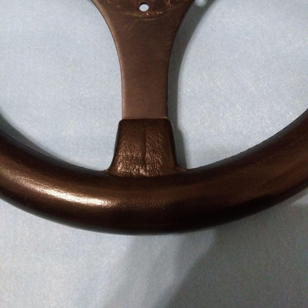 ビ*ト様 当時物❗旧車❗レザー ステアリング 3本スポーク