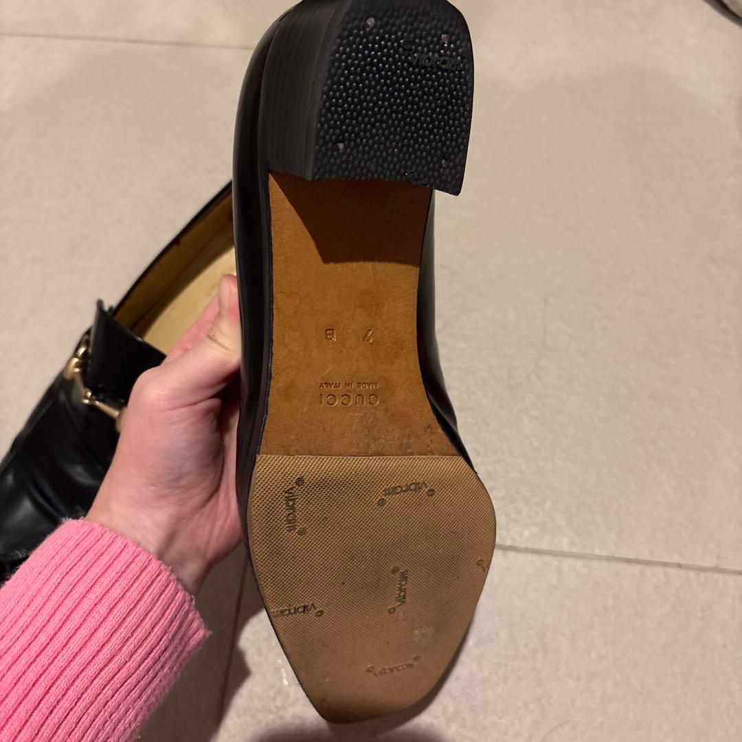 GUCCI 黒 ローファー ゴールド金具