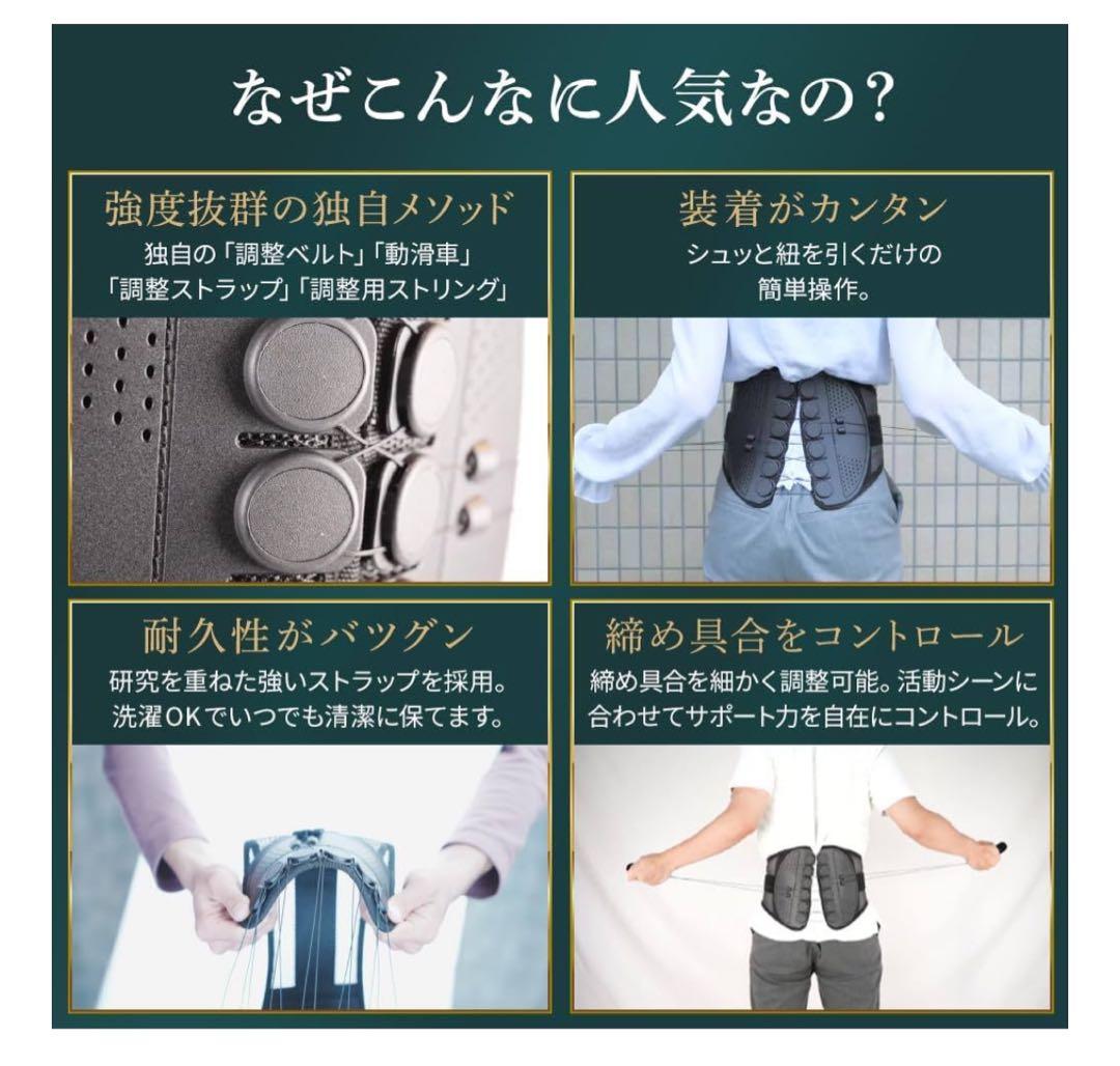 GUARDNER 腰痛ベルト ブラック【L】