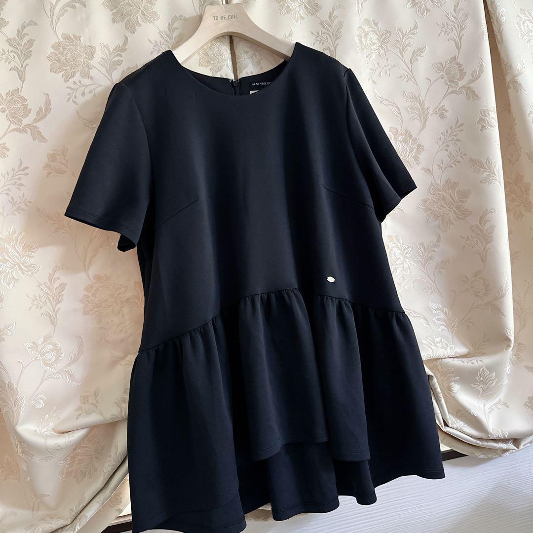 美品 大きいサイズ ローズティアラ リボン フレアチュニック