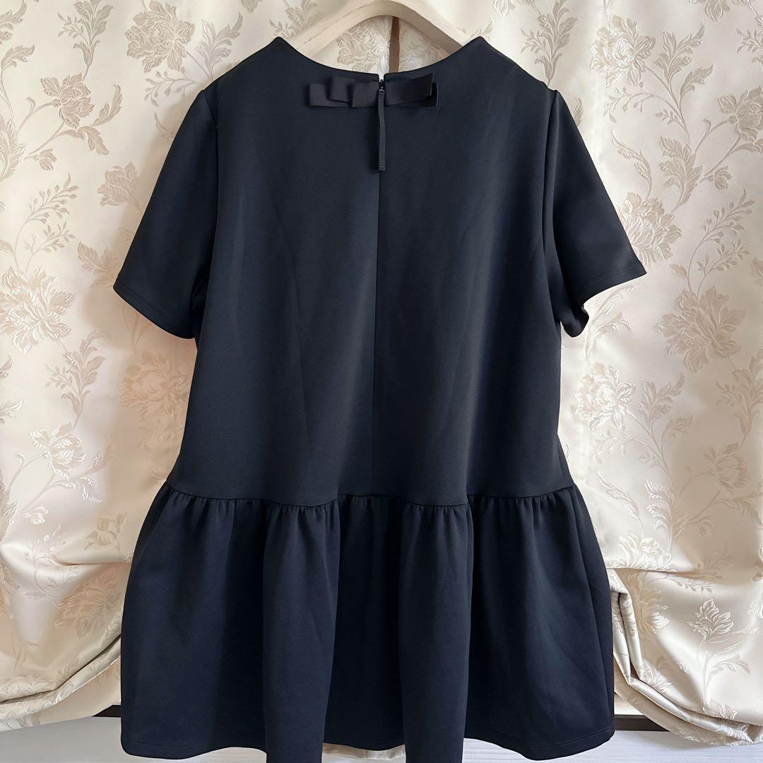 美品 大きいサイズ ローズティアラ リボン フレアチュニック