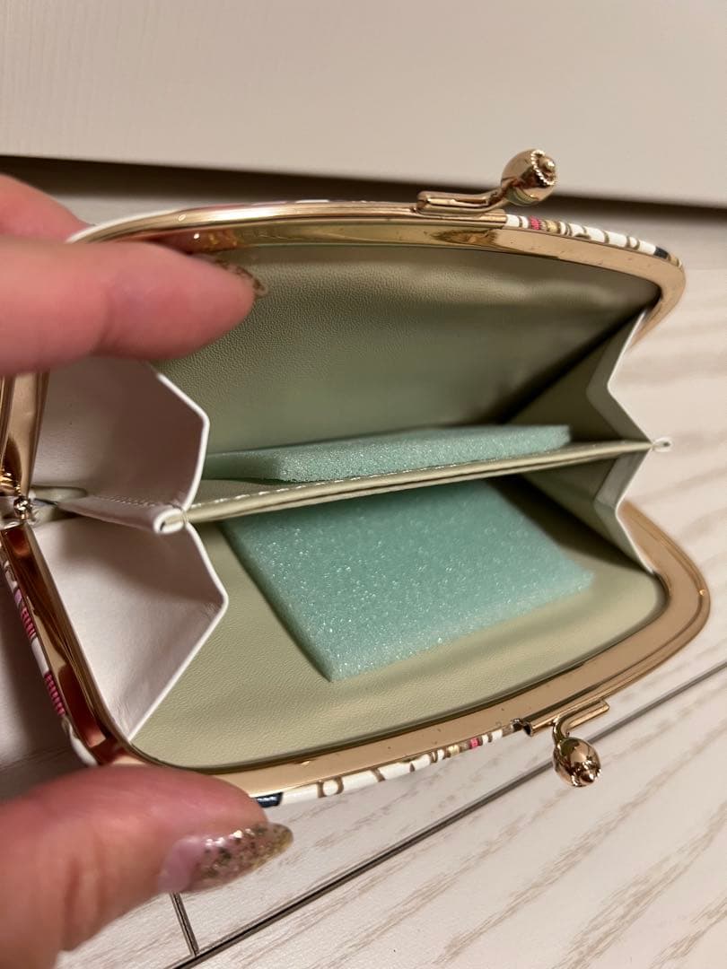 値下げ　新品未使用　文庫屋大関♡ハートや星　カラフル模様のがま口