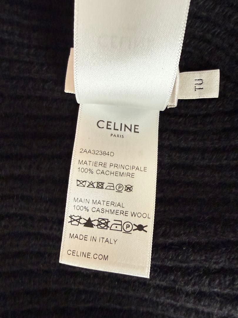 CELINEセリーヌ 美品 トリオンフ カシミヤ ニット帽 ニットキャップ 帽子