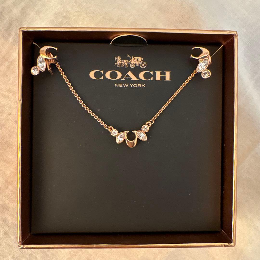 【箱付き】coach ネックレス・ピアスセット